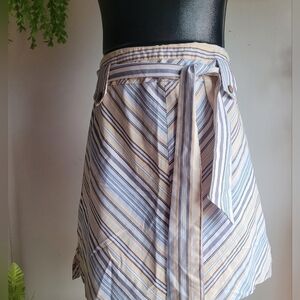 Studio Mode Diagonal Striped A Line Skirt